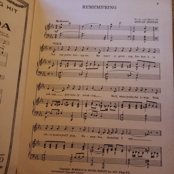 Vintage 1923 Sheet Music: Duncan Sisters "Topsy And Eva" By Irving Berlin - Picture 2 of 3